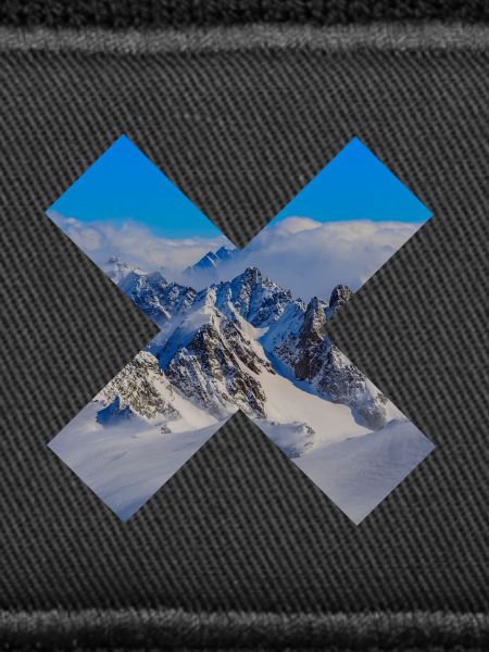 Abstract snow-capped mountains