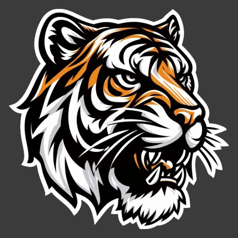 Tiger head in comic book style