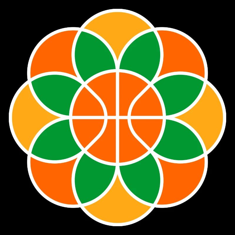 Mandala de fleur de basket-ball