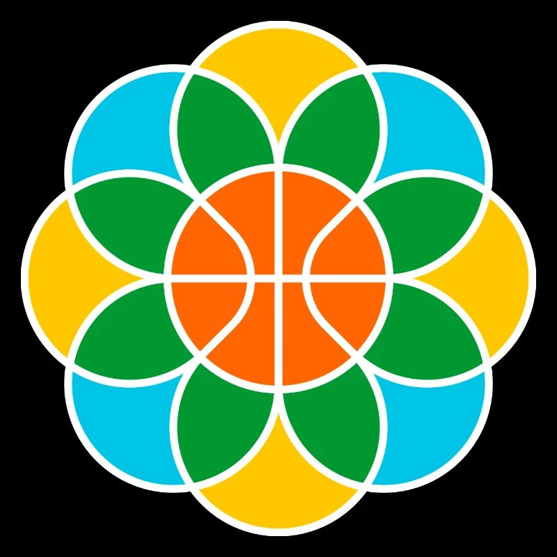 Fleur de Mandala de basket-ball