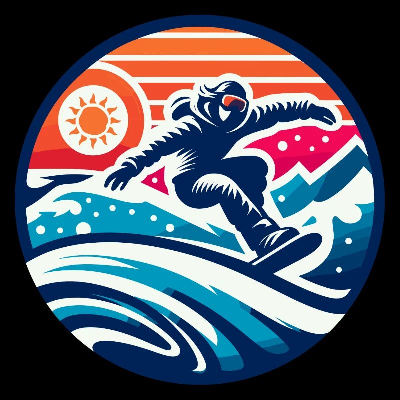 Expression Graphique d'un Snowboarder