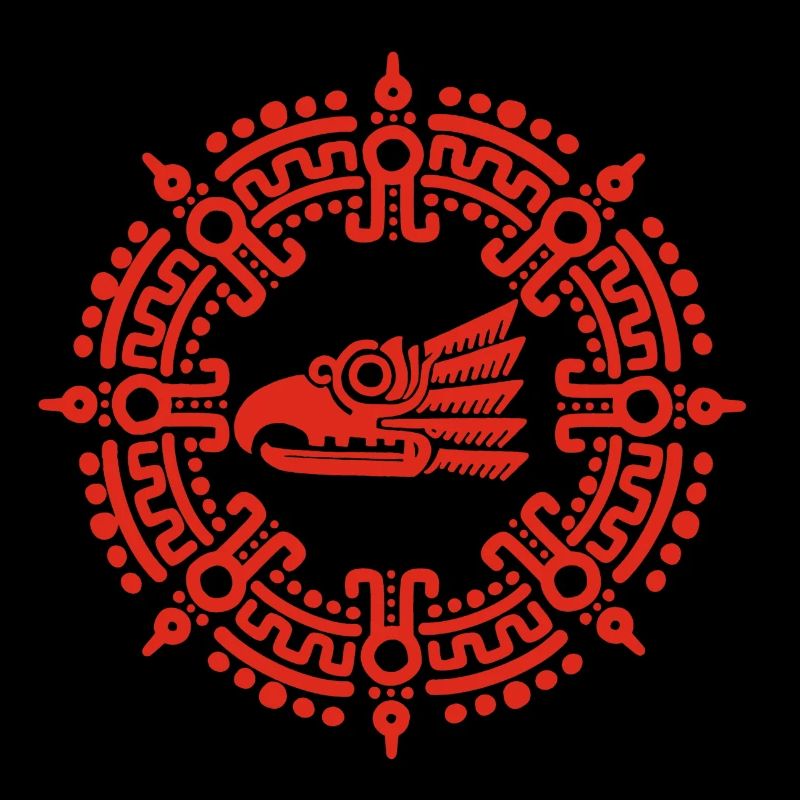 Rotes Azteken-Symbol
