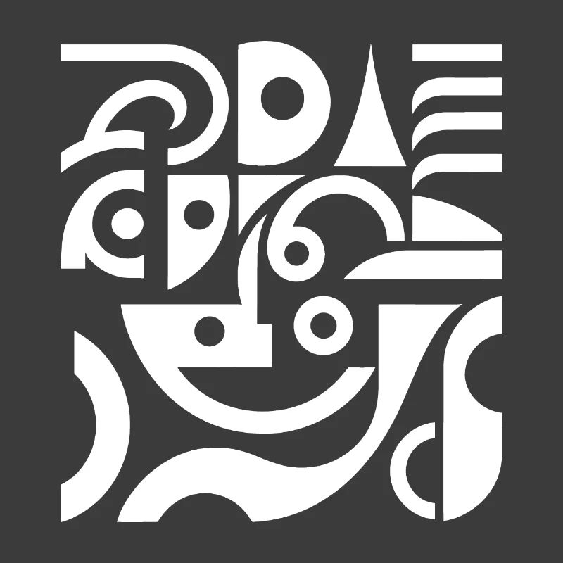 Geometric wave patterns in black and white