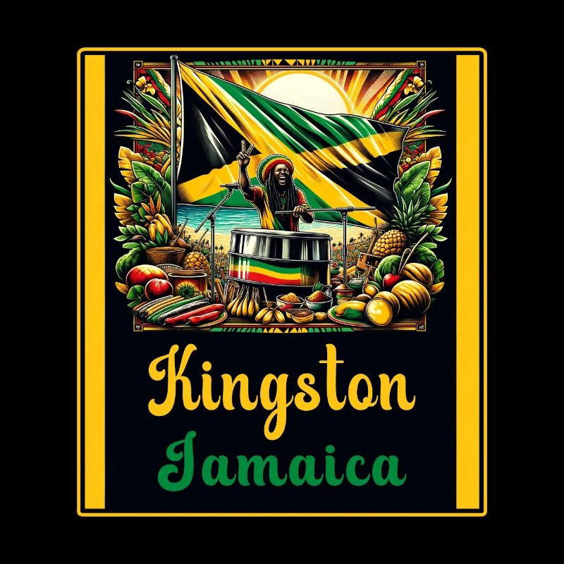 Jamaika Kingston Reggae Design