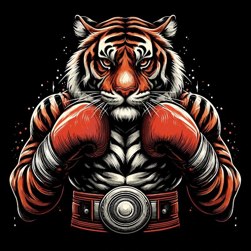 Cadeau de boxe Tiger Boxer Fighter