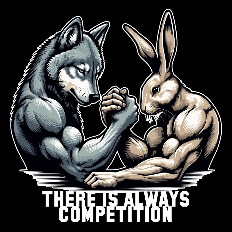 Bras de fer bras de fer loup et lapin cadeau