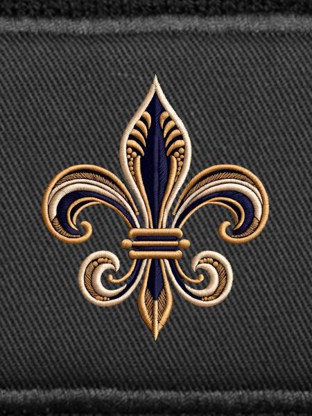 Elegant Fleur-de-Lis Embroidery Tee
