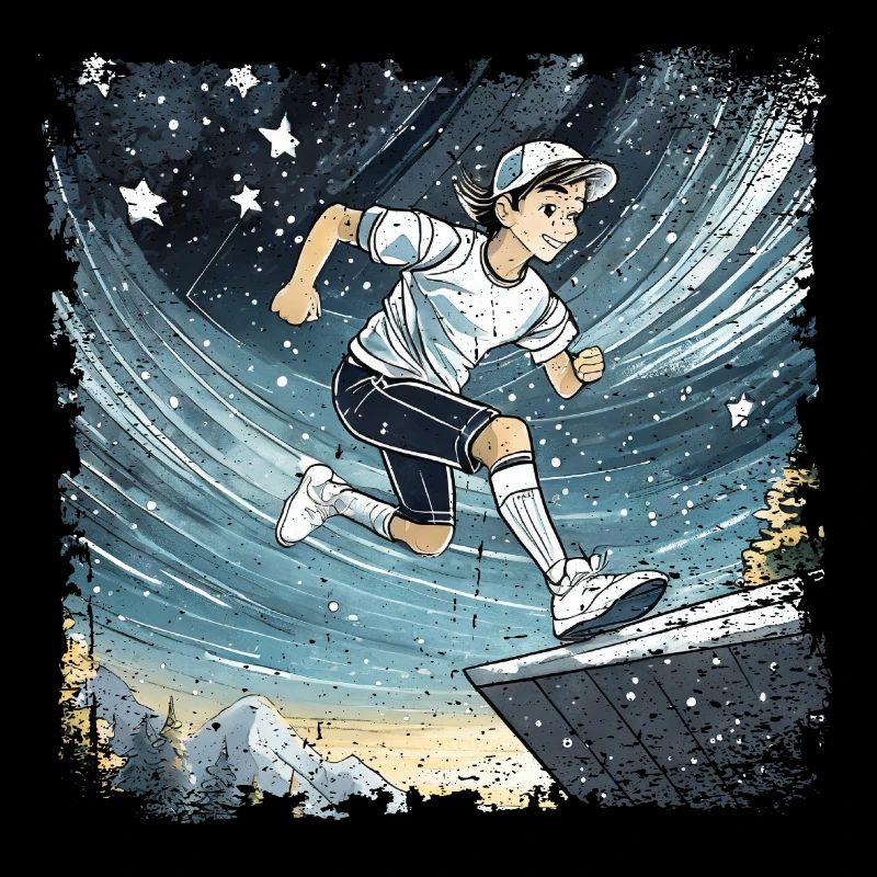 sportlicher Junge comic