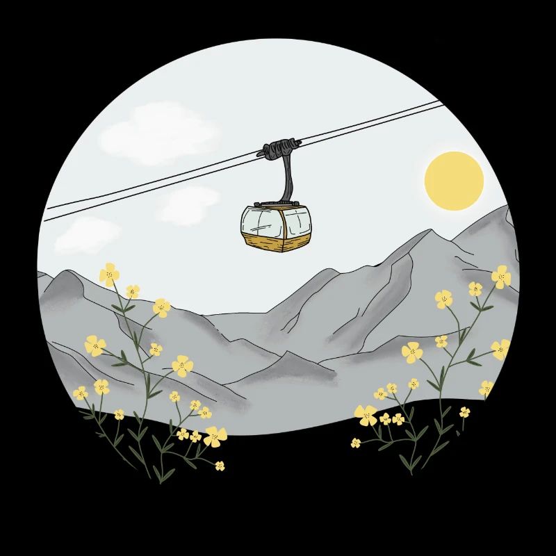 Gondelfahrt auf den Berg - Seilbahn