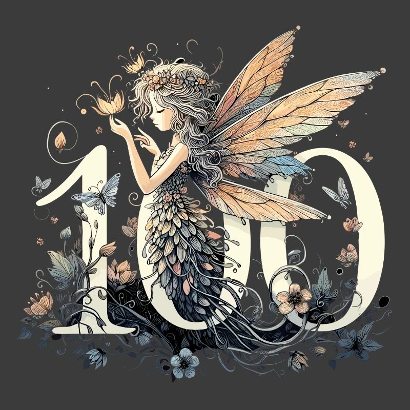 100 ans fée elfe mignon cadeau d’anniversaire