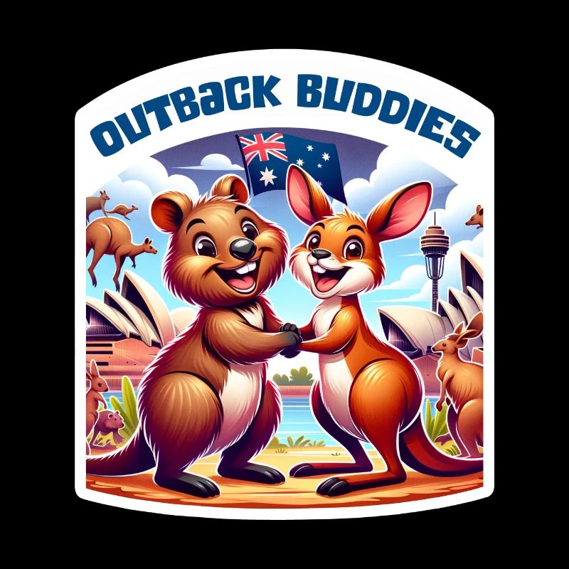 Australien Känguru und Quokka Design