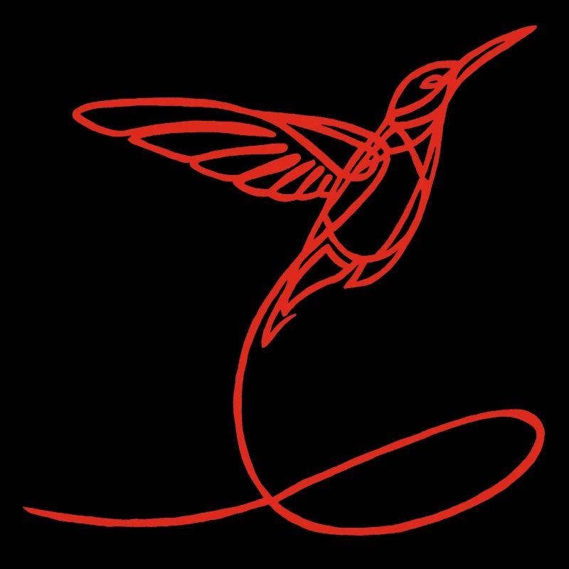 Oiseau étrange rouge