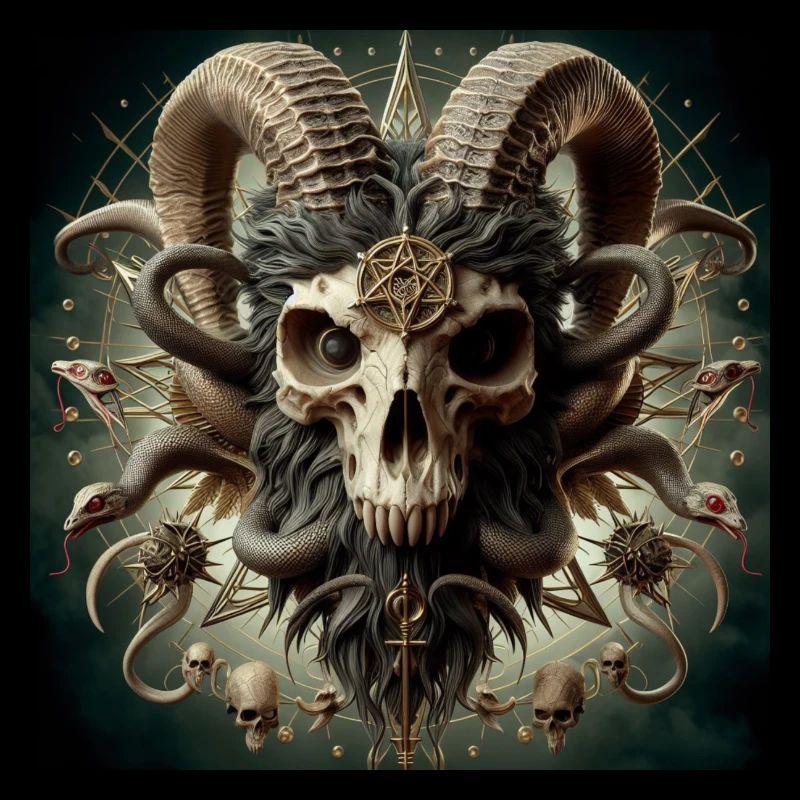 Male Goat Skull 3D