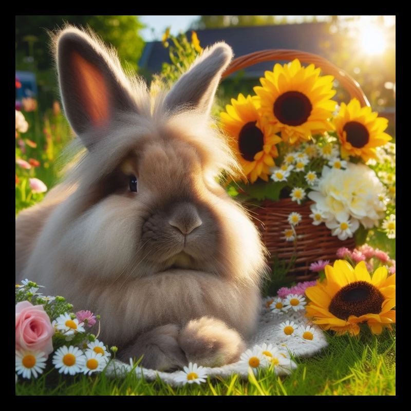 Grey Angora Rabbit
