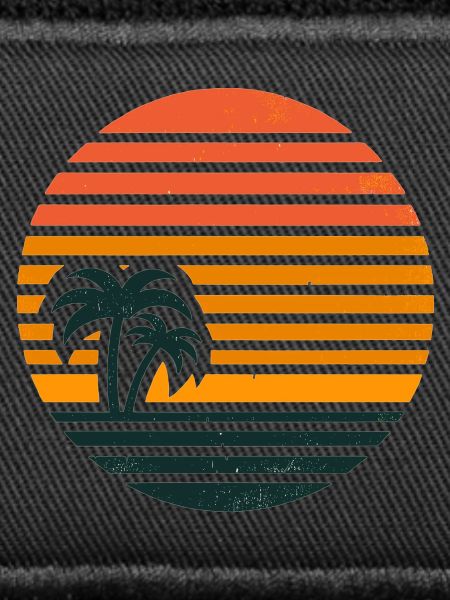 Sunset with palm trees