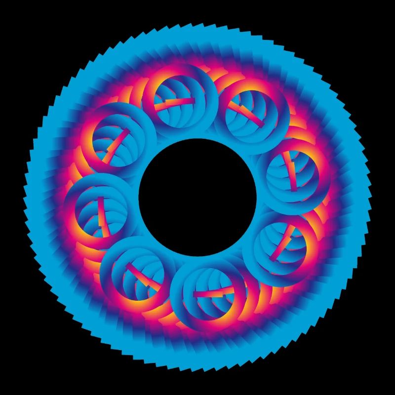 Cercle de pignons coloré