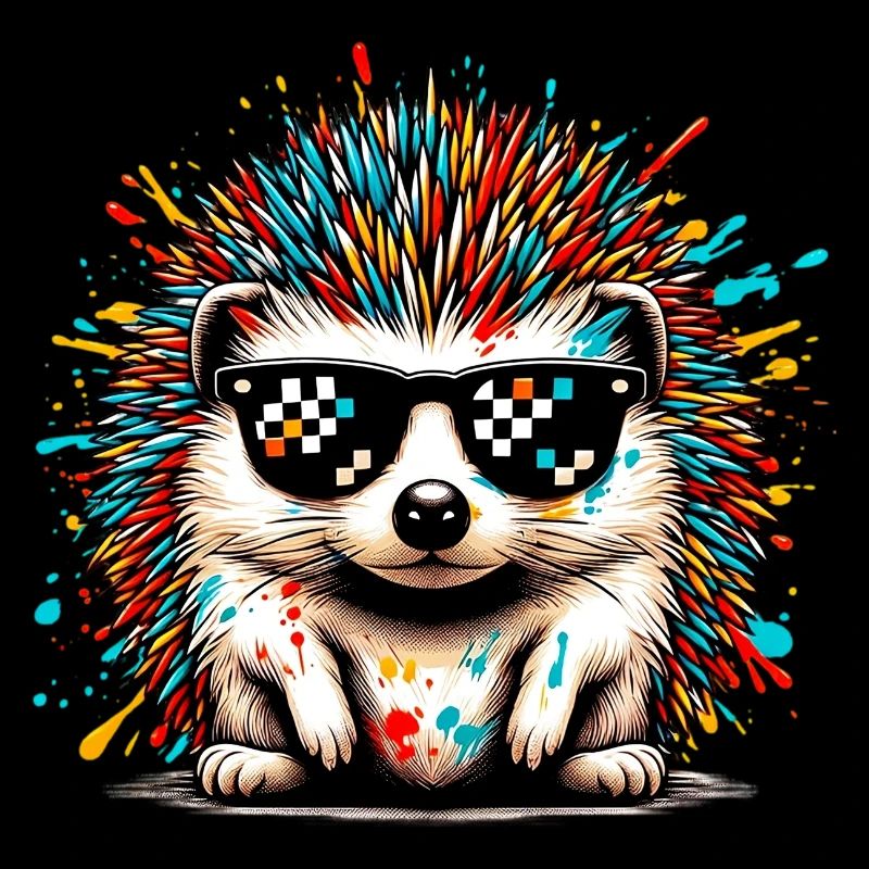 Hérisson avec lunettes de soleil