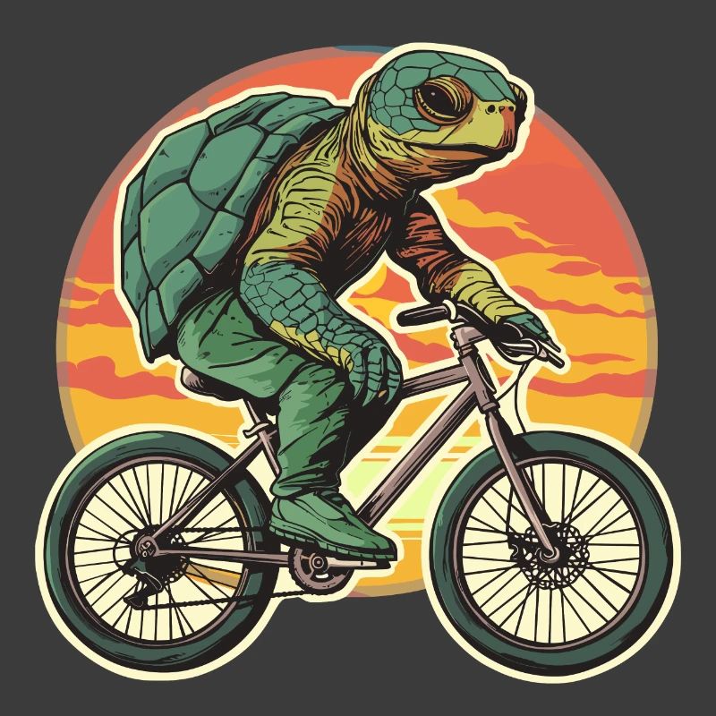 Turtle Bicycle Cyclist Tortoise
