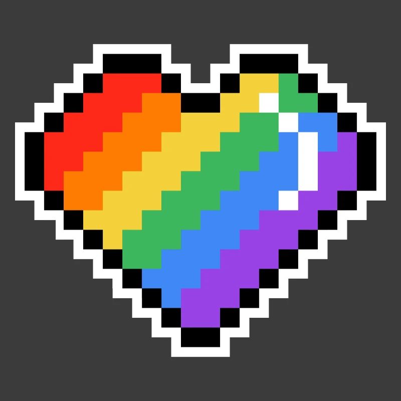Pixel Regenbogenherz