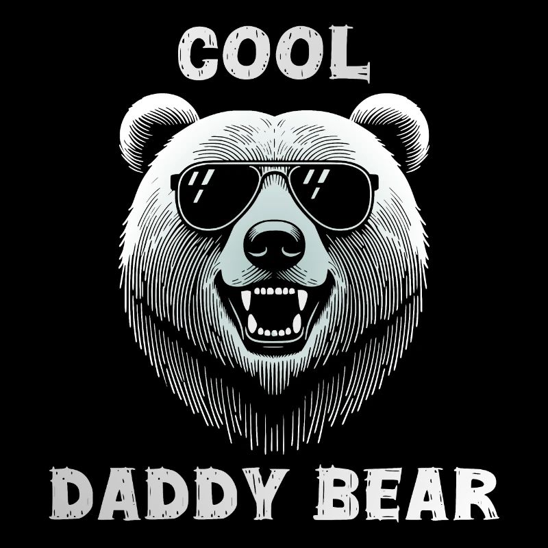 Tête ours cool daddy bear avec lunettes de soleil