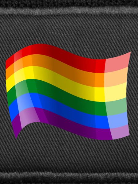 Waving rainbow flag