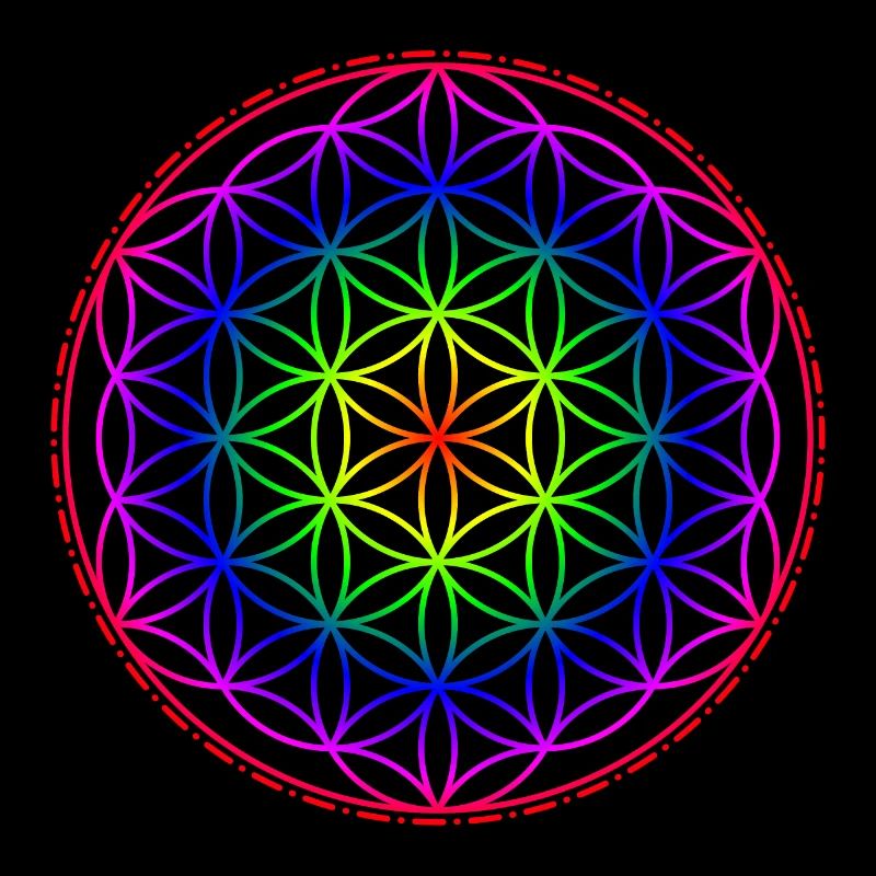 Flower of Life Regenbogen