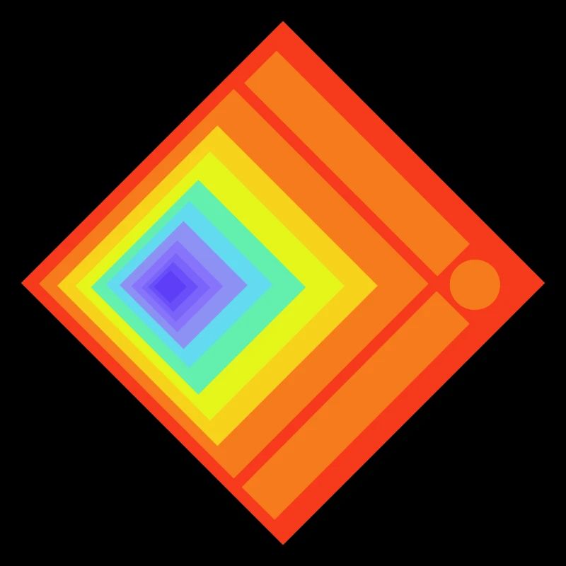 Geometric plays of colours and patterns