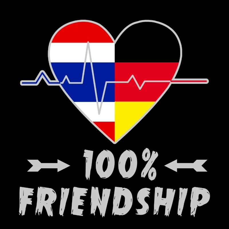 Thailand und Deutschland 100% Freundschaft