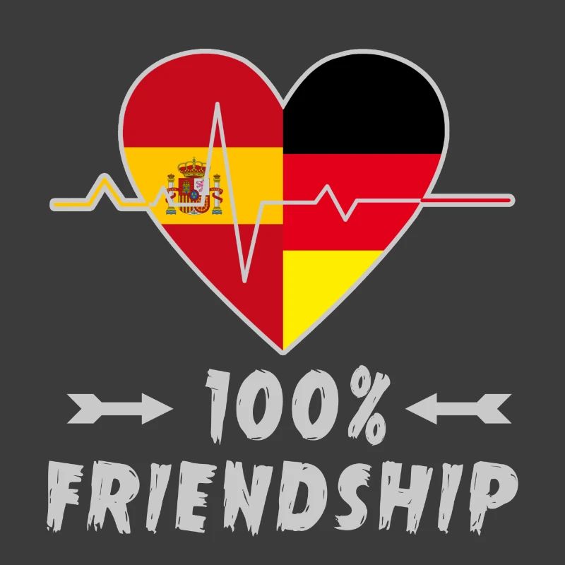 Spanien und Deutschland 100% Freundschaft