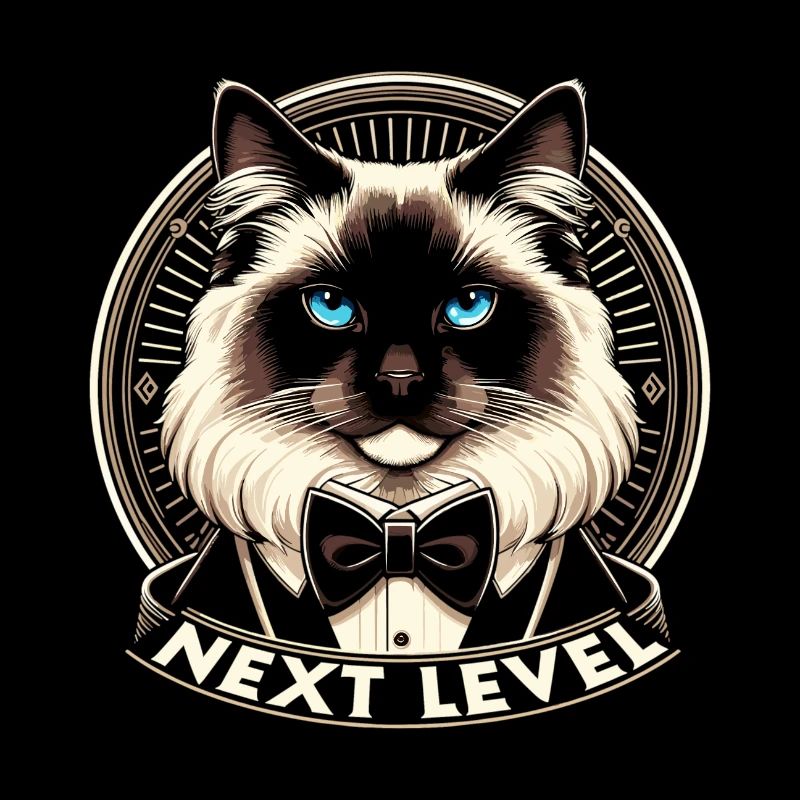 Chat Sacré de Birmanie Chat de Birmanie Cadeau de smoking