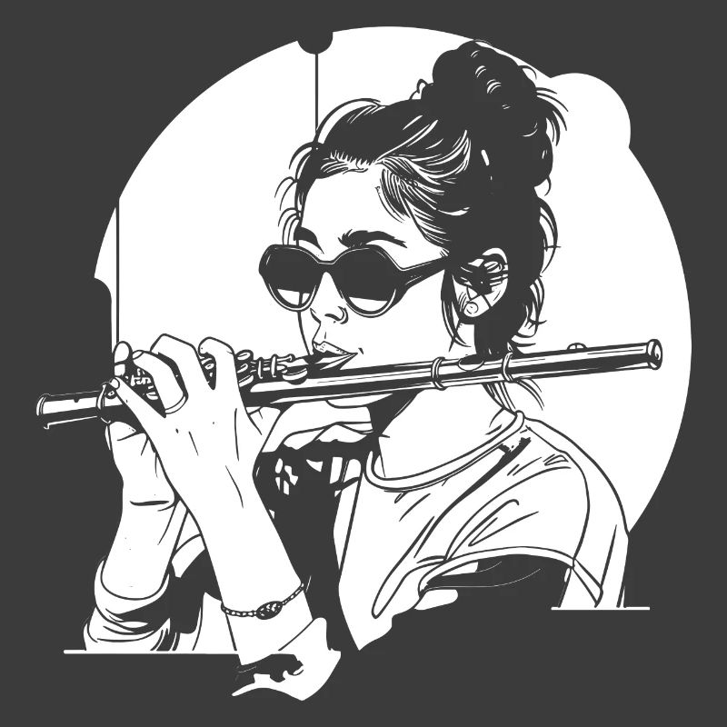 Drawing flutist