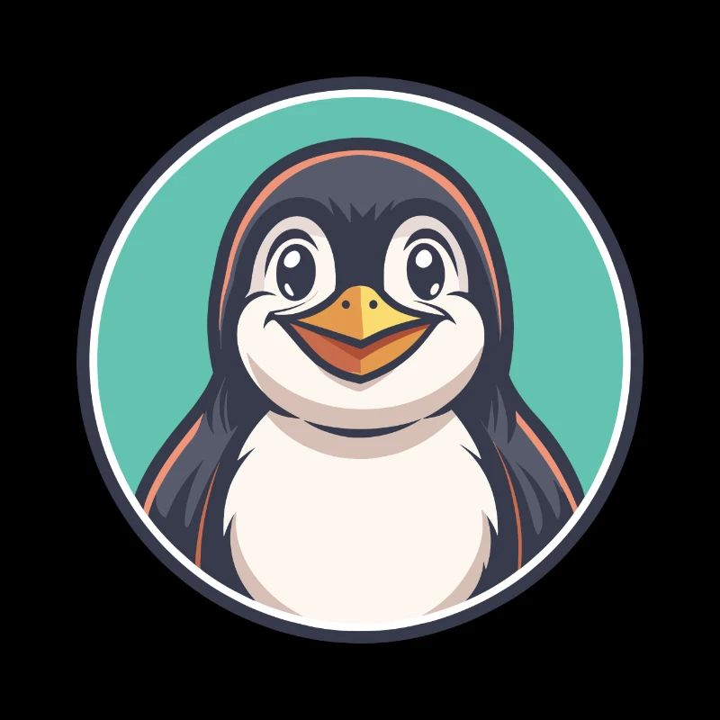 Pinguin Kawaii Cartoon Figur Tier Haustier Gesicht