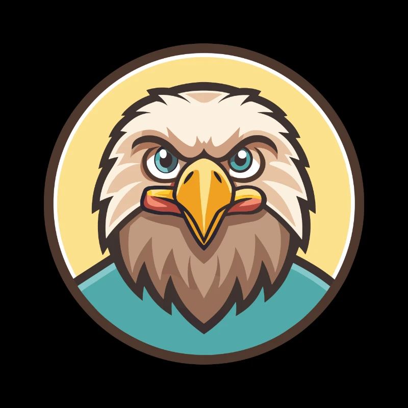 Eagle Kawaii Cartoon Character Animal Pet Face