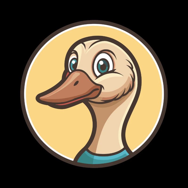 Gans Kawaii Cartoon Figur Tier Haustier Gesicht