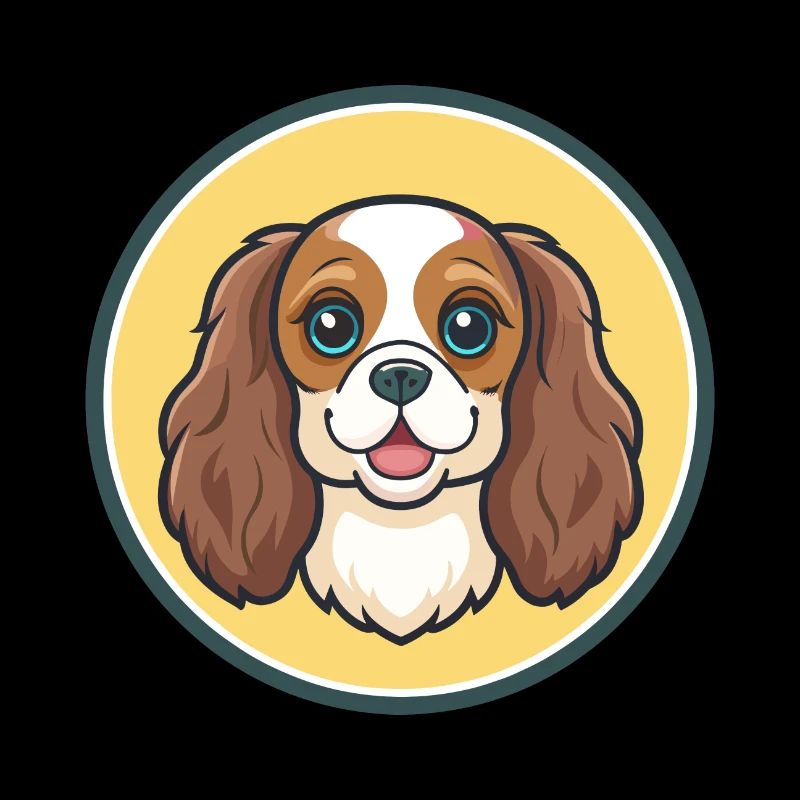 Cavalier King Charles Spaniel Hunderasse Cartoon