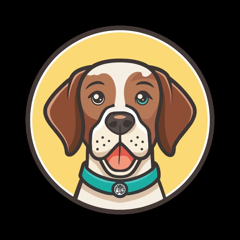 Alt Dänisch Pointer Hund Rasse Karikatur Kawaii