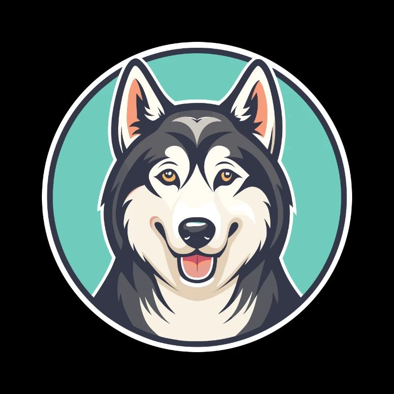 Kanadischer Labrador Husky Hunderasse Karikatur Kawaii