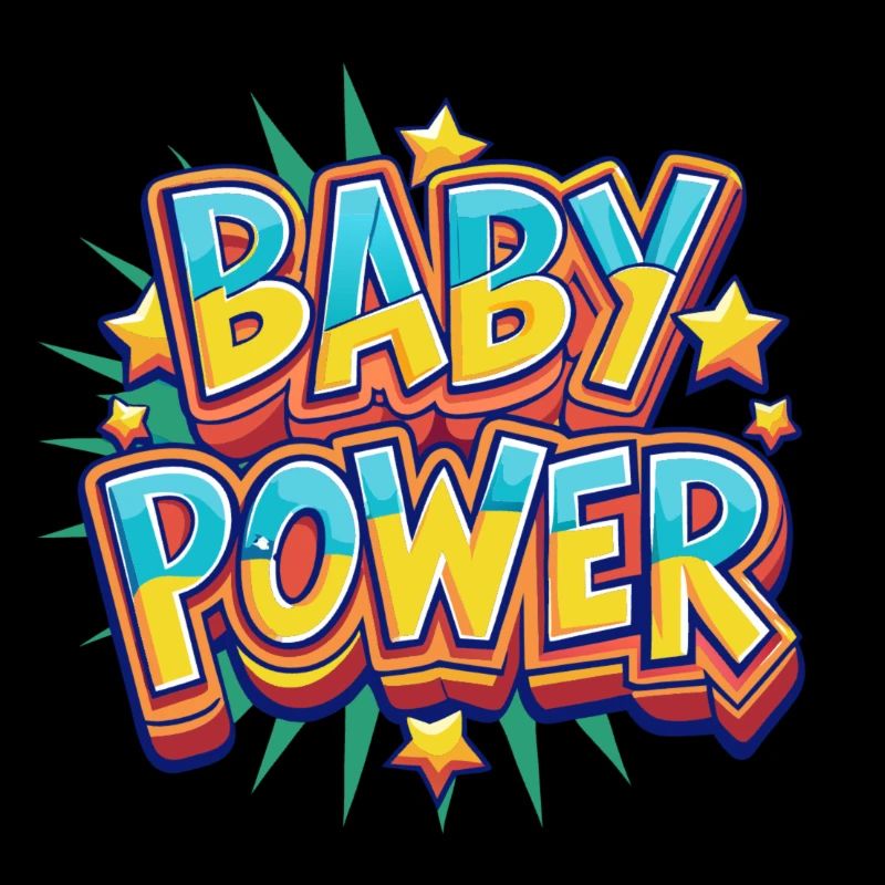 Conception de style bande dessinée Baby Power