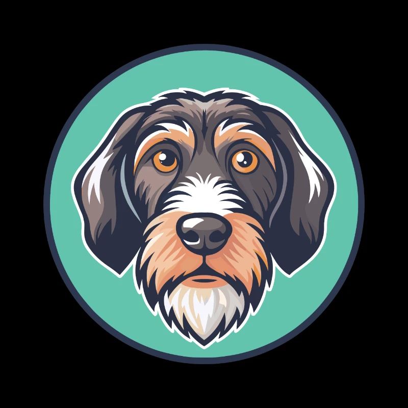 Istrian Wirehaired Hound Dog Breed Cartoon Kawaii