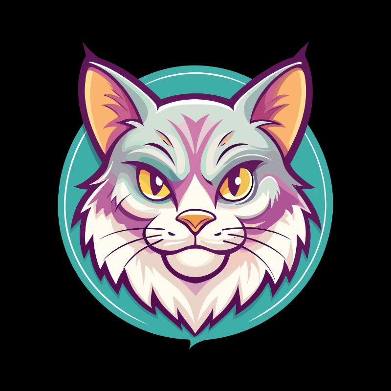 Chat polydactyle américain race dessin animé Kawaii Pet