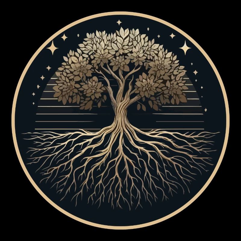 Tree Silhouette Roots