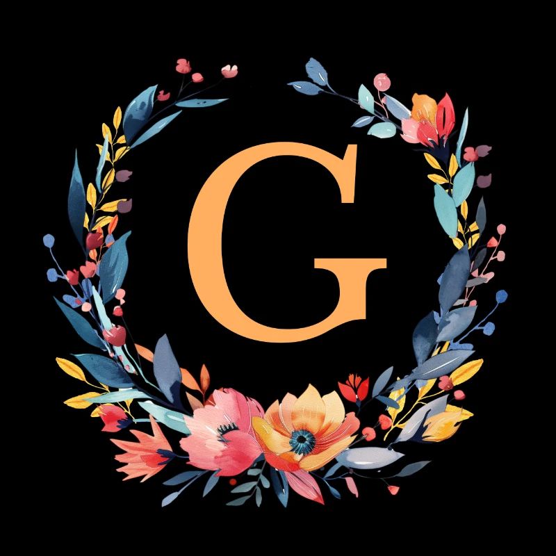 G Monogram, Couronne de fleurs, Personnalisable