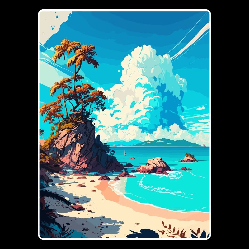 Ko Samui Thaïlande Affiche de voyage thaïlandaise Souvenir WPA