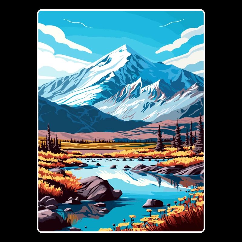 Parc national de Wrangell St Elias Affiche de voyage WPA