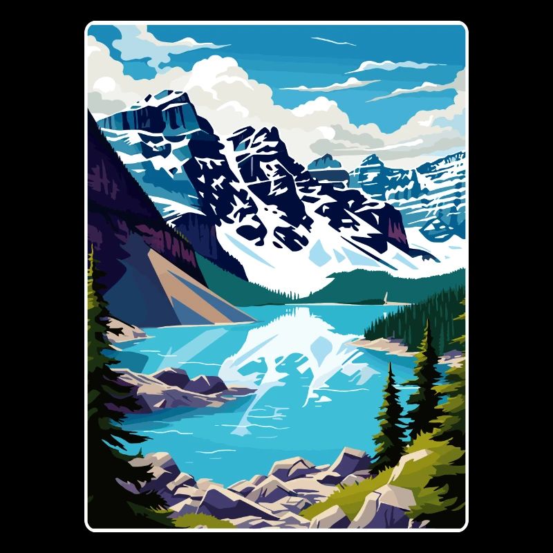 Parc national Banff Canada Affiche de voyage souvenir