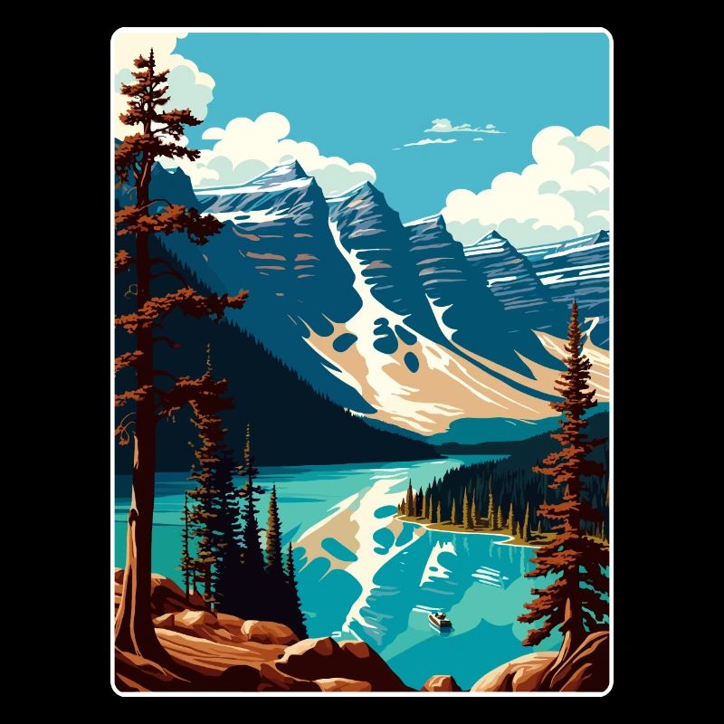 Parc national Banff Canada Affiche de voyage souvenir