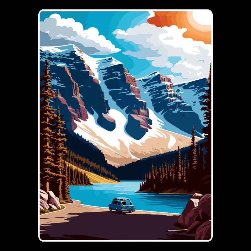 Parc national Banff Canada Affiche de voyage souvenir
