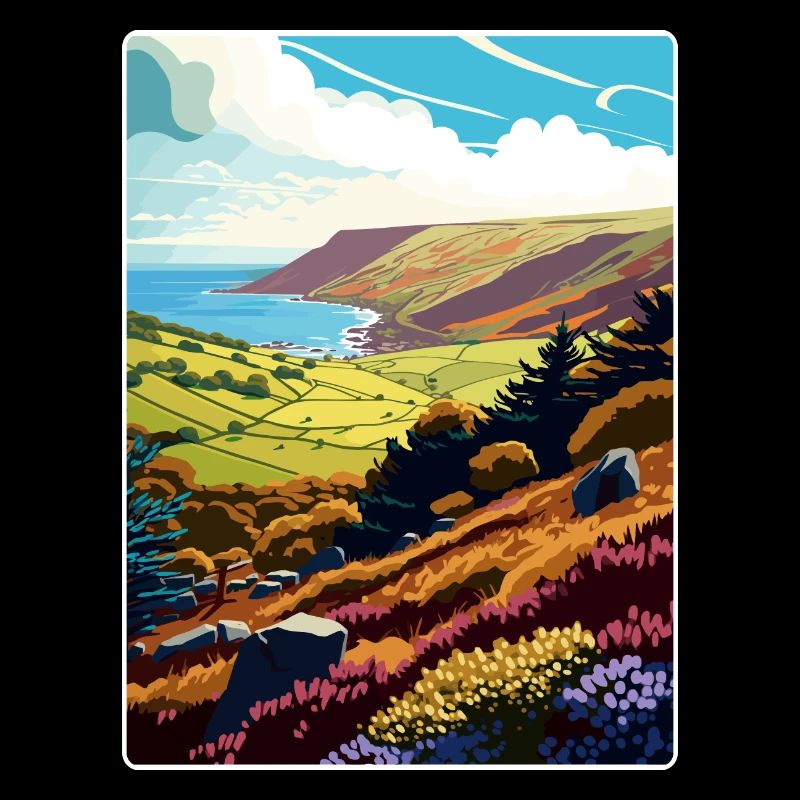 Parc national d’Exmoor Affiche de voyage Peinture de carte postale