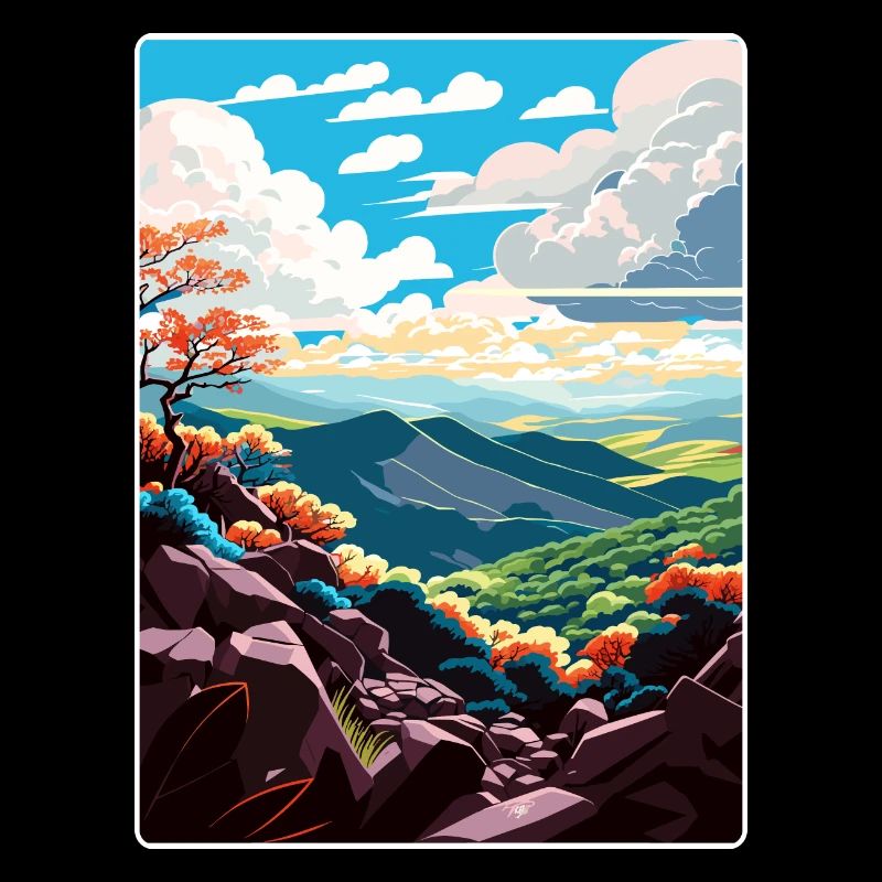 Affiche de voyage souvenir du parc national de Shenandoah