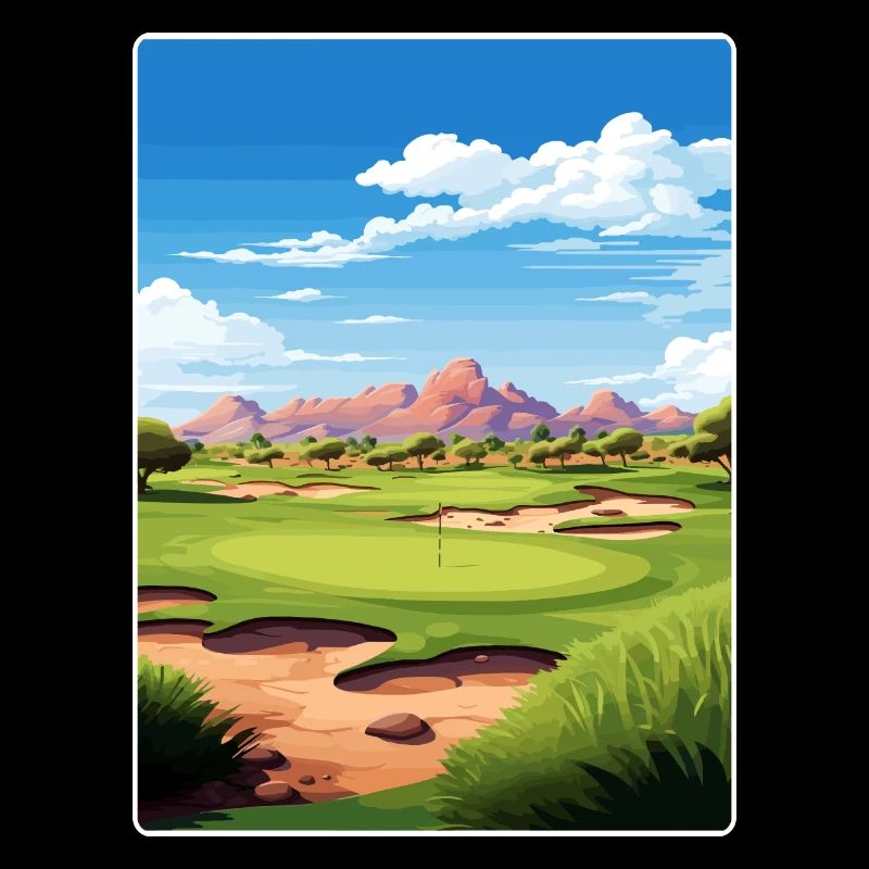 Tpc Scottsdale Golf Arizona Affiche de voyage souvenir